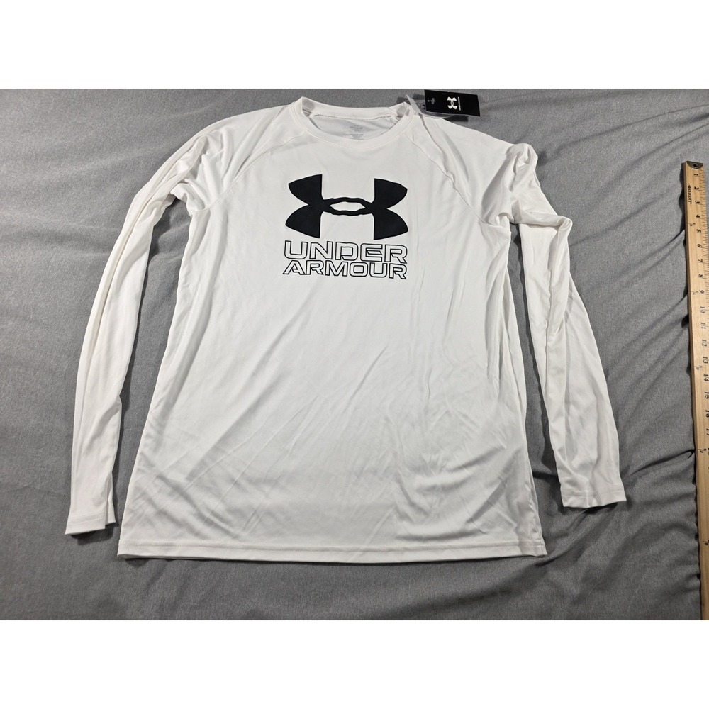 NWT Under Armour Boys Tech Hybrid Performance Long Sleeve Shirt Youth XL